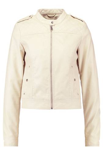 Women cream 100% lambskin leather jacket biker motorcycle napa leather jacket-cl-w284