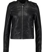 women's black napa leather biker jacket classic moto zip style exclusive special