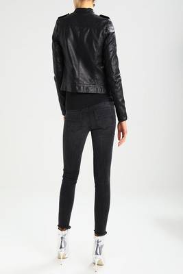 women's black napa leather biker jacket classic moto zip style exclusive special 3