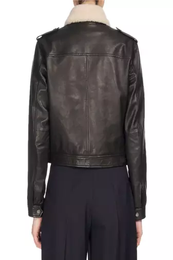 women's black napa leather biker jacket classic moto zip style exclusive original