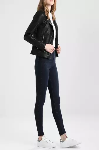 women's black napa leather biker jacket classic moto zip style exclusive high quality