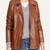 Women brown 100% lambskin leather jacket biker motorcycle napa leather jacket-cl-w288