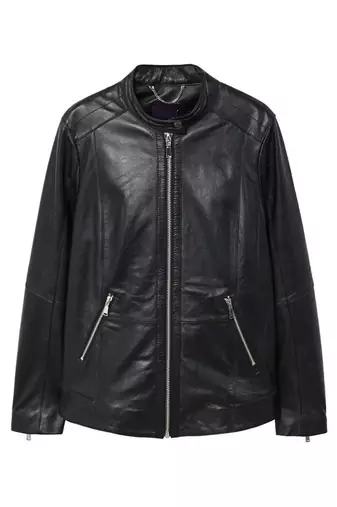 women's black napa leather biker jacket classic moto zip style exclusive top grade
