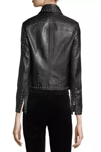 women's black napa leather biker jacket classic moto zip style exclusive fine