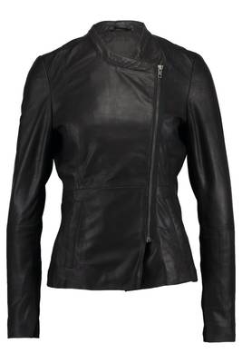 women's black napa leather biker jacket classic moto zip style exclusive pro 1
