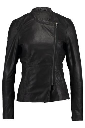 Women black 100% lambskin black leather jacket biker motorcycle napa leather jacket-cl-w291