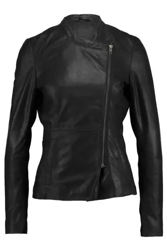 women's black napa leather biker jacket classic moto zip style exclusive pro