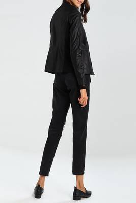 women's black napa leather biker jacket classic moto zip style exclusive pro 2