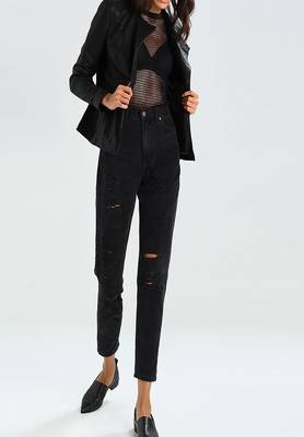 women's black napa leather biker jacket classic moto zip style exclusive pro 4