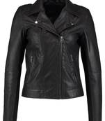women's black napa leather biker jacket classic moto zip style exclusive ultimate