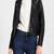 Women black 100% lambskin black leather jacket biker motorcycle napa leather jacket-292