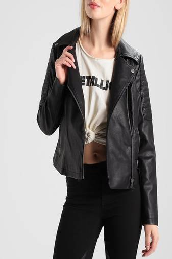 Women black 100% lambskin black leather jacket biker motorcycle napa leather jacket-cl-w293