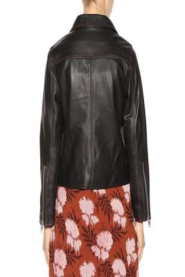 women's black napa leather biker jacket classic moto zip style modern premium 2