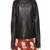 Women black 100% lambskin black leather jacket biker motorcycle napa leather jacket-295