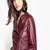 Women maroon  100% lambskin leather jacket biker motorcycle napa leather jacket-296
