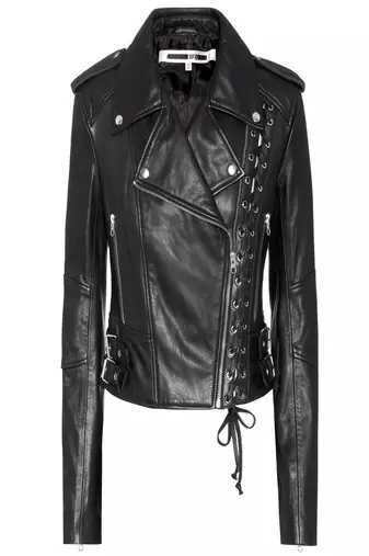 Women black 100% lambskin black leather jacket biker motorcycle napa leather jacket-299