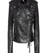 women's black napa leather biker jacket classic moto zip style modern modern