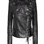 Women black 100% lambskin black leather jacket biker motorcycle napa leather jacket-299