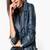Women 100% lambskin blue leather jacket biker motorcycle napa leather jacket-300