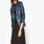 Women 100% lambskin blue leather jacket biker motorcycle napa leather jacket-300