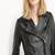 Women 100% lambskin black leather jacket biker motorcycle napa leather jacket-301