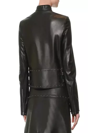 women's genuine lambskin leather biker jacket classic moto zip style exclusive fine