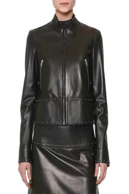 women's genuine lambskin leather biker jacket classic moto zip style exclusive fine 1
