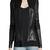 Women’s genuine lambskin black leather biker jacket slim fit designer motorcycle-c303