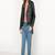 Women’s genuine lambskin black leather biker jacket slim fit designer motorcycle-c304