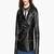 Women’s genuine lambskin black leather biker jacket slim fit designer motorcycle-c306