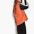 Women’s genuine lambskin orange leather biker jacket slim fit designer motorcycle-c307