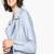Women’s genuine lambskin sky-blue leather biker jacket slim fit designer motorcycle-308