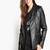 Women’s genuine lambskin black leather biker jacket slim fit designer motorcycle-c310