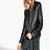 Women’s genuine lambskin black leather biker jacket slim fit designer motorcycle-c312