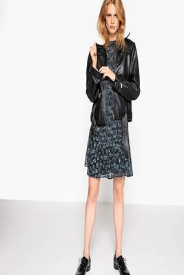 women's black lambskin leather biker jacket classic moto zip style exclusive distinctive 2