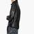 Women’s genuine lambskin black leather biker jacket slim fit designer motorcycle-c312