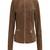 Women’s genuine lambskin brown leather biker jacket slim fit designer motorcycle-c313