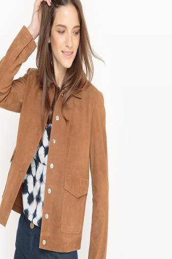 women's brown lambskin leather biker jacket classic moto zip style luxury