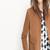 Women’s genuine lambskin brown leather biker jacket slim fit designer motorcycle-c314