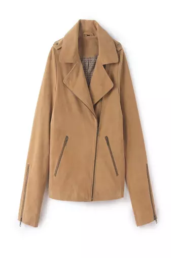 Women’s genuine lambskin brown leather biker jacket slim fit designer motorcycle-cl-w317