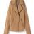 Women’s genuine lambskin brown leather biker jacket slim fit designer motorcycle-cl-w317