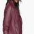 Women’s genuine lambskin maroon leather biker jacket slim fit designer motorcycle-c318