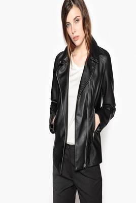 women's black lambskin leather biker jacket classic moto zip style exclusive luxury 3