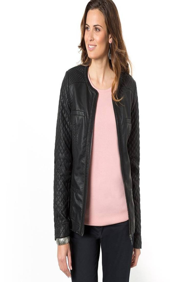 Women’s genuine lambskin black leather biker jacket slim fit designer motorcycle-c320