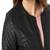 Women’s genuine lambskin black leather biker jacket slim fit designer motorcycle-c320