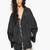 Women’s genuine lambskin black leather biker jacket slim fit designer motorcycle-c324