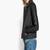 Women's black biker jacket slim fit real lambskin 100% handmade pure napa black-c326