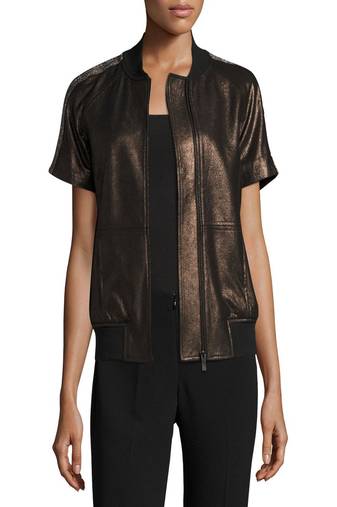 Womens genuine lambskin leather motorcycle slim fit short sleeve ladies  jacket-cl-w328