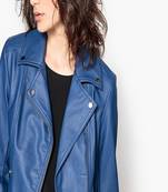 Womens genuine lambskin leather motorcycle slim fit designer ladies biker jacket-cl-w331