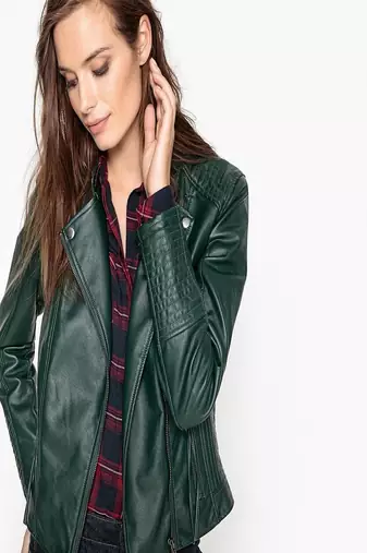 women's genuine lambskin leather biker jacket classic moto zip style exclusive featured